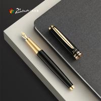 毕加索（pimio） PS-5557 钢笔 铱金笔（F尖）+墨水×1 （单位:套） 亮黑金夹