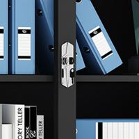 臻远 ZY5062256 钢制玻璃移门文件柜 90*40*76cm（单位：台）黑色