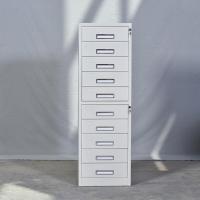 臻远 ZY5062227 钢制文件柜 竖十斗柜 44*39*136cm（单位：台）灰白色