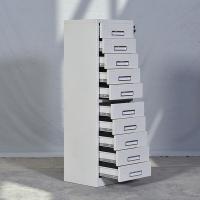 臻远 ZY5062227 钢制文件柜 竖十斗柜 44*39*136cm（单位：台）灰白色