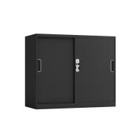 臻远 ZY5062252 钢制铁门移门文件柜 90*40*76cm（单位：台）黑色