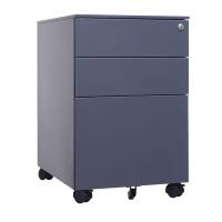 臻远 ZY5062210 钢制三抽矮柜 侧拉款 39*50*60cm（单位：台）深灰色