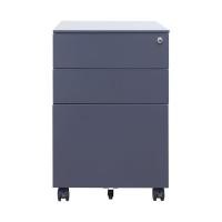 臻远 ZY5062210 钢制三抽矮柜 侧拉款 39*50*60cm（单位：台）深灰色