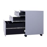 臻远 ZY5062216 钢制三抽矮柜 鹅颈款 39*50*60cm（单位：台）闪银灰色