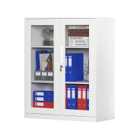 臻远 ZY5062277 钢制窄边玻璃门文件柜 90*40*76cm（单位：台）白色