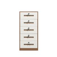 臻远 ZY5062208 钢制文件柜五抽矮柜 85*40*39cm（单位：台）咖色