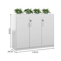 臻远 ZY5062248 铁皮文件柜 三门矮柜 120*30*120cm（单位：台）白色