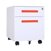 臻远 ZY5062224 钢制二抽矮柜 一字扣手款 39*52*47.9cm（单位：台）白色红色扣手