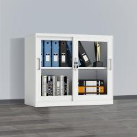 臻远 ZY5062253 钢制玻璃移门文件柜 90*40*76cm（单位：台）白色