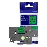 科思特 兼容 KZe-751 标签色带 尺寸24mm*8m（单位：支） 适用兄弟PT330/PT350/PT520/PT540/PT580C/PT1400/PT1500PC/PT1600 绿底黑字