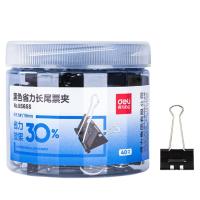 得力（deli） 8565S 省力 长尾票夹 19*35mm 40只/桶 （单位:桶） 黑色