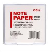 得力（deli） 7600 便签纸 91*87mm 300张/盒 （单位:盒） 白色