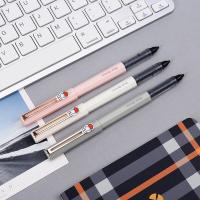 晨光（M&G）FRPB1803 米菲黑色中性笔拔盖直液式签字笔0.5mm 3支/组（单位：组）笔芯黑 笔杆颜色随机发货