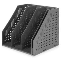 得力（deli）78996 四联折叠文件框 330*255*243mm （单位：只）深灰
