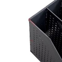 得力（deli）78996 四联折叠文件框 330*255*243mm （单位：只）深灰