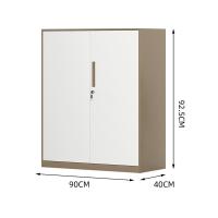 臻远 ZY5062282 钢制窄边铁门文件柜 90*40*92.5cm 咖白 (单位:台)