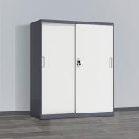 臻远 ZY5062267 钢制铁门移门文件柜 90*40*109cm 灰白 (单位:台)