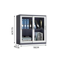 臻远 ZY5062263 钢制玻璃移门文件柜 90*40*92.5cm 灰白 (单位:台)