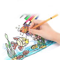 得力（deli）12色水彩笔儿童可水洗创作画笔学生绘画彩虹筒美术涂鸦12支/筒 7060-12（单位：筒）蓝色