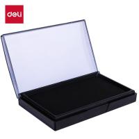 得力（deli）快干印台长137mm宽88mm方形快干印台印泥 清晰印记 财务用品 办公用品 9864（单位：个）黑色