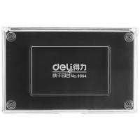 得力（deli）快干印台长137mm宽88mm方形快干印台印泥 清晰印记 财务用品 办公用品 9864（单位：个）黑色