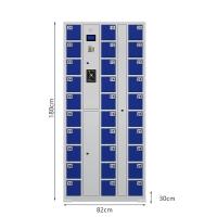 臻远 ZY5071417 文件柜30门手机柜微信扫码系统 82*30*180cm（单位：台）蓝色