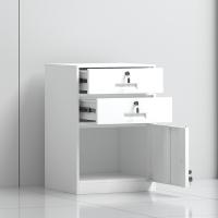 臻远 ZY5052335 钢制文件柜 44*39*65cm 白色 二抽 (单位:台)