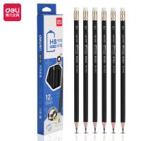 得力（deli）书写铅笔  174mm 绘画涂鸦S955 HB 12支/盒（单位：盒）黑色