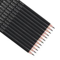 得力（deli）书写铅笔  174mm 绘画涂鸦S955 HB 12支/盒（单位：盒）黑色