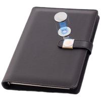 得力（deli）22296 皮面本签字笔礼盒套装32K/100张 185*235*34mm（单位：套）黑色