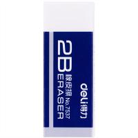 得力（deli）2B橡皮擦 学生中考高考文具109x105x34.5mm美术绘画白色2B橡皮擦30块/盒 7537（单位：盒）白色