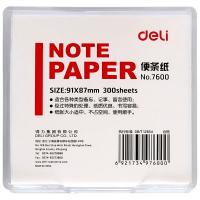 得力（deli）7600 便条纸带盒 91*87mm（单位：包）白