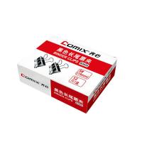 齐心（COMIX） B3609 黑色长尾票夹 19MM(5#) 12只/盒（单位：盒） 黑色