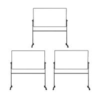得力（deli）7883 H型双面白板 900*1500mm（单位：块）黑色
