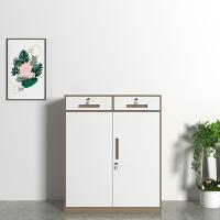 臻远 ZY5062052 钢制窄边文件柜 90*40*109cm（单位：台）咖白套色