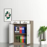 臻远 ZY5062052 钢制窄边文件柜 90*40*109cm（单位：台）咖白套色