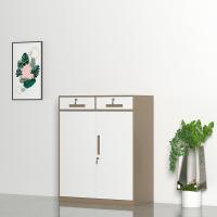 臻远 ZY5062052 钢制窄边文件柜 90*40*109cm（单位：台）咖白套色