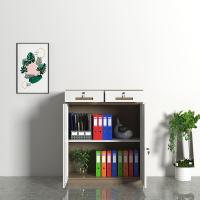 臻远 ZY5062052 钢制窄边文件柜 90*40*109cm（单位：台）咖白套色