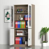 臻远 ZY5062045 钢制窄边大器械文件柜 90*40*185cm（单位：台）咖白套色