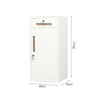 臻远 ZY5062203 钢制文件柜矮柜 85*40*39cm 白色 单门单抽屉 (单位:台)