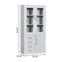 臻远 ZY5062232 钢制文件柜 偏四斗器械柜 85*39*185cm 灰白色 (单位:台)