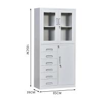 臻远 ZY5062234 钢制文件柜 偏六斗器械柜 85*39*185cm 灰白色 (单位:台)