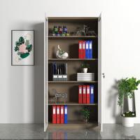 臻远 ZY5062047 钢制窄边通玻文件柜 90*40*185cm（单位：台）咖白套色