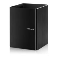 得力（deli） 9146 笔筒 尺寸：81*77*105mm (单位：个) 黑色