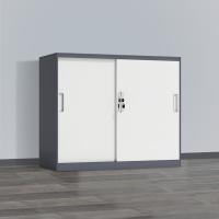 臻远 ZY5062251 钢制铁门移门文件柜 90*40*76CM 灰白 (单位:台)