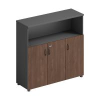 臻远 ZY-SY-180 木质简约储物柜资料柜 120*40*120cm 胡桃色 三门矮柜 (单位:台)