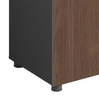 臻远 ZY-SY-180 木质简约储物柜资料柜 120*40*120cm 胡桃色 三门矮柜 (单位:台)