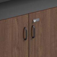 臻远 ZY-SY-180 木质简约储物柜资料柜 120*40*120cm 胡桃色 三门矮柜 (单位:台)