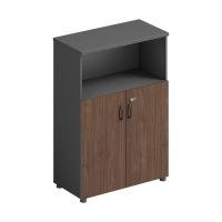 臻远 ZY-SY-182 木质简约储物柜资料柜 80*40*120cm 胡桃色 两门矮柜 (单位:台)