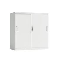 臻远 ZY5062257 钢制铁门移门文件柜 90*40*92.5CM 白色 (单位:台)